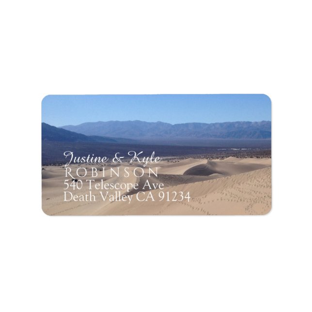 Death Valley Couple Address label (Front)