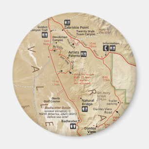 Death Valley map magnet