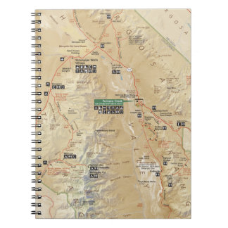 Death Valley map notebook