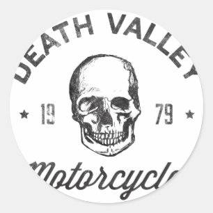 Death Valley Motorcycles Classic Round Sticker