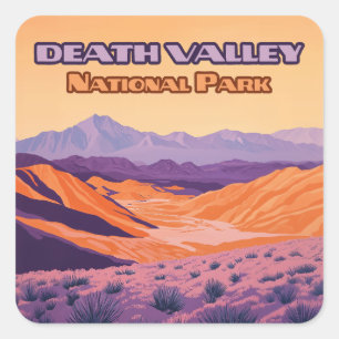 Death Valley National Park California Nevada Square Sticker