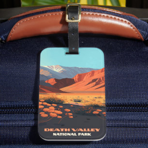 Death Valley National Park California Poppies Luggage Tag