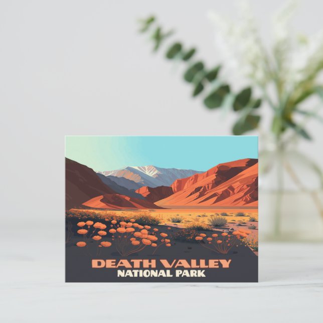 Death Valley National Park California Poppies Postcard (Standing Front)