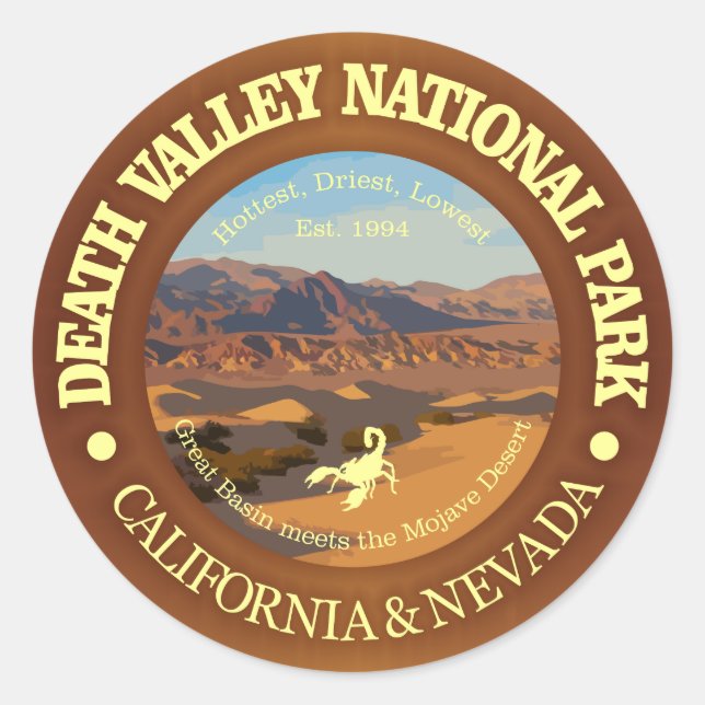 Death Valley National Park Classic Round Sticker (Front)