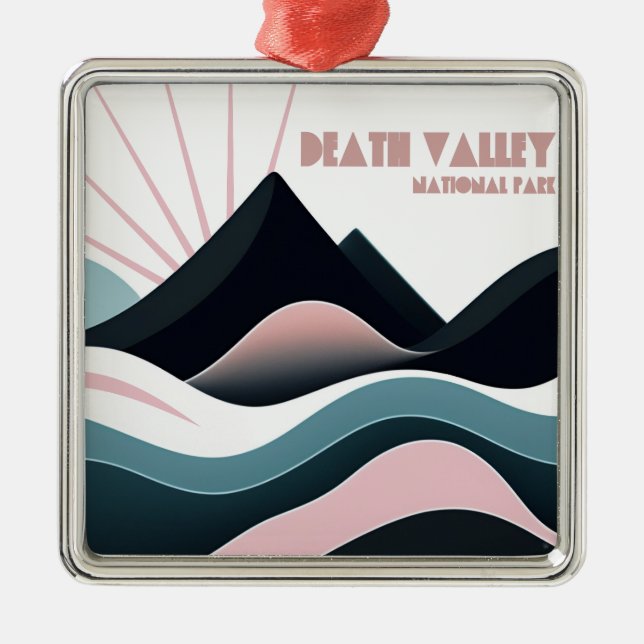 Death Valley National Park Coloured Hills Metal Tree Decoration (Front)