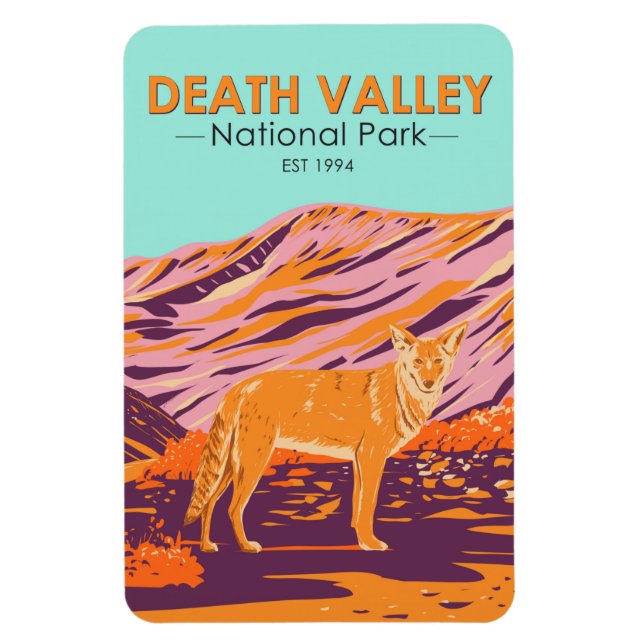  Death Valley National Park Coyote Vintage  Magnet (Vertical)