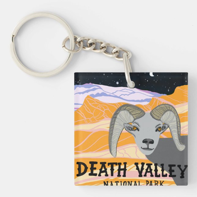 Death Valley National Park Hiking Camping Calif Key Ring (Front)