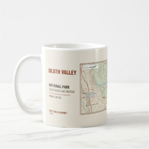 Death Valley National Park Hiking Trail Map Mug