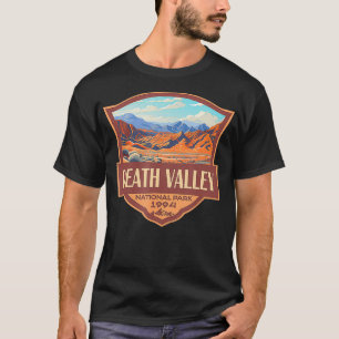 Death Valley National Park Illustration Retro Badg T-Shirt