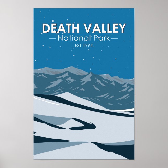  Death Valley National Park Night Sky Vintage  Poster (Front)