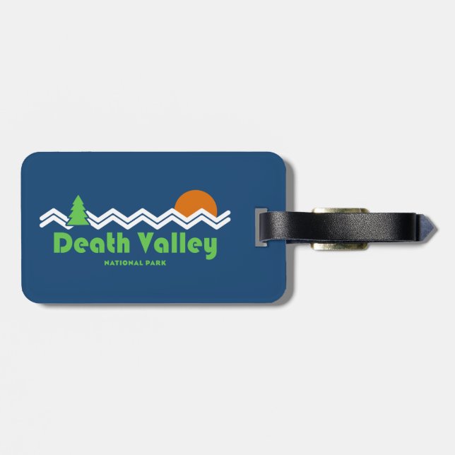 Death Valley National Park Retro Luggage Tag (Back Horizontal)