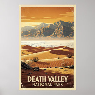 Death Valley National Park Retro Poster
