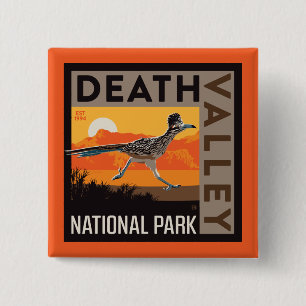 Death Valley National Park   Roadrunner 15 Cm Square Badge