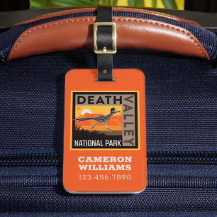 Death Valley National Park   Roadrunner Luggage Tag