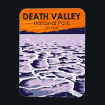 Death Valley National Park Vintage Magnet<br><div class="desc">Death Valley vector artwork design. The park is known for Titus Canyon,  with a ghost town and colorful rocks,  and Badwater Basin’s salt flats,  North America’s lowest point.</div>