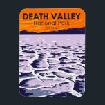 Death Valley National Park Vintage Magnet<br><div class="desc">Death Valley vector artwork design. The park is known for Titus Canyon,  with a ghost town and colorful rocks,  and Badwater Basin’s salt flats,  North America’s lowest point.</div>