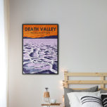 Death Valley National Park Vintage Poster<br><div class="desc">Death Valley vector artwork design. The park is known for Titus Canyon,  with a ghost town and colourful rocks,  and Badwater Basin’s salt flats,  North America’s lowest point.</div>