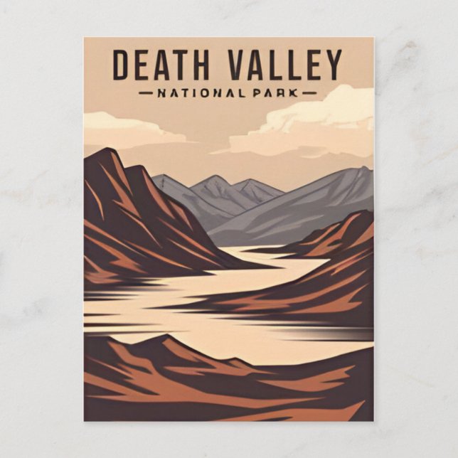 Death Valley National Park Vintage retro Postcard (Front)