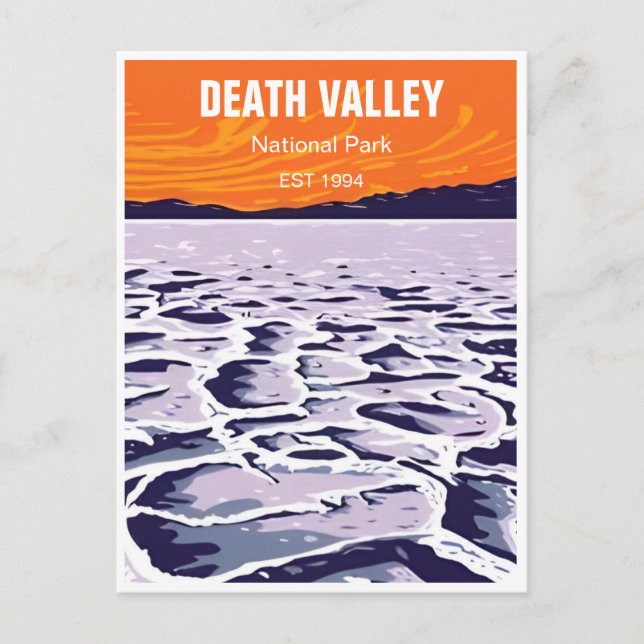 Death Valley National Park Vintage retro Postcard (Front)