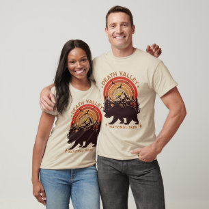 Death Valley National Park Vintage Sunset Bear T-Shirt
