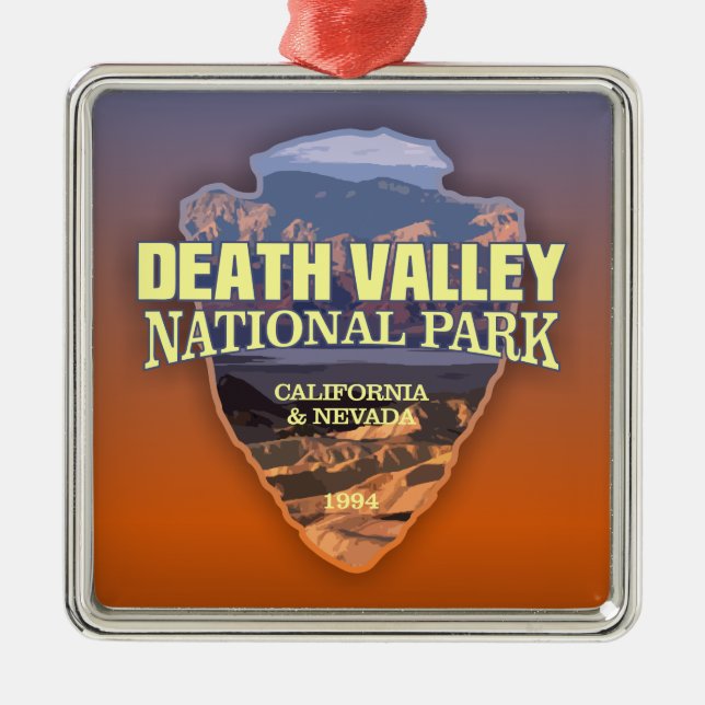 Death Valley NP (arrowhead) Metal Tree Decoration (Front)