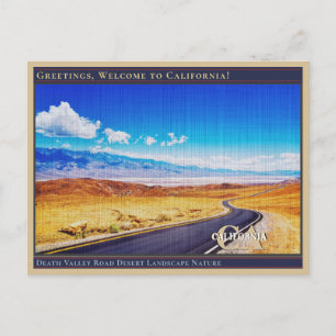 Death Valley Road Desert Landscape Nature  Postcard