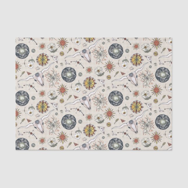 Death Valley Watercolor Print Tissue Paper (Front)