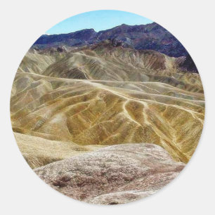 Death Valley Zabriskie Point Sand Desert Classic Round Sticker