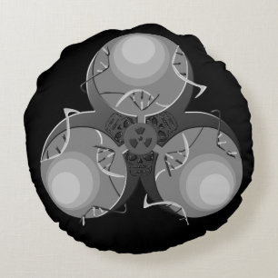 Death Virus Biohazard Round Cushion