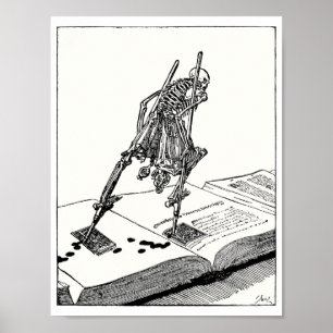 Death walking on stilts poster