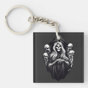 Death with skulls key ring