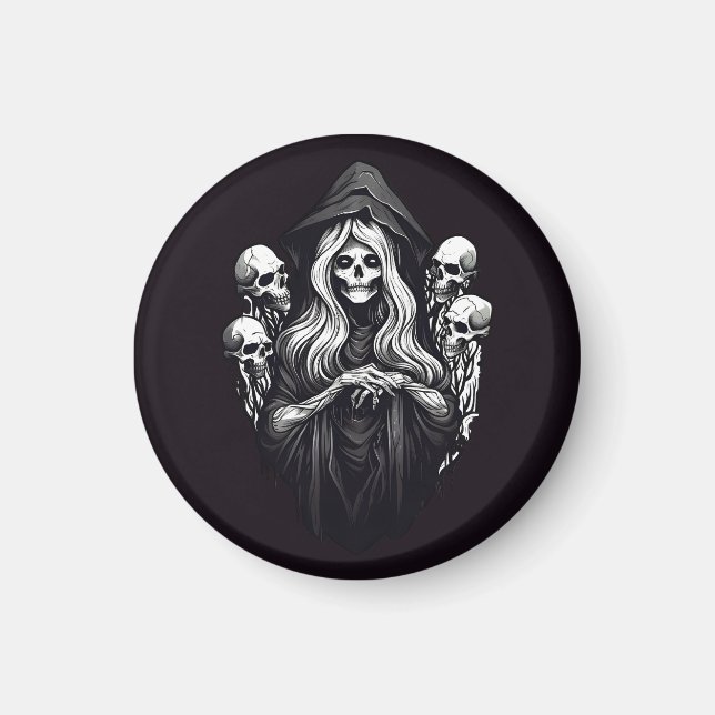 Death with skulls magnet (Front)