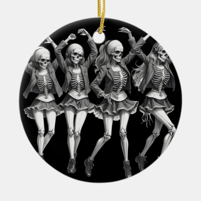 Death Women Dance Ceramic Tree Decoration (Front)