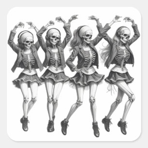 Death Women Dance Square Sticker
