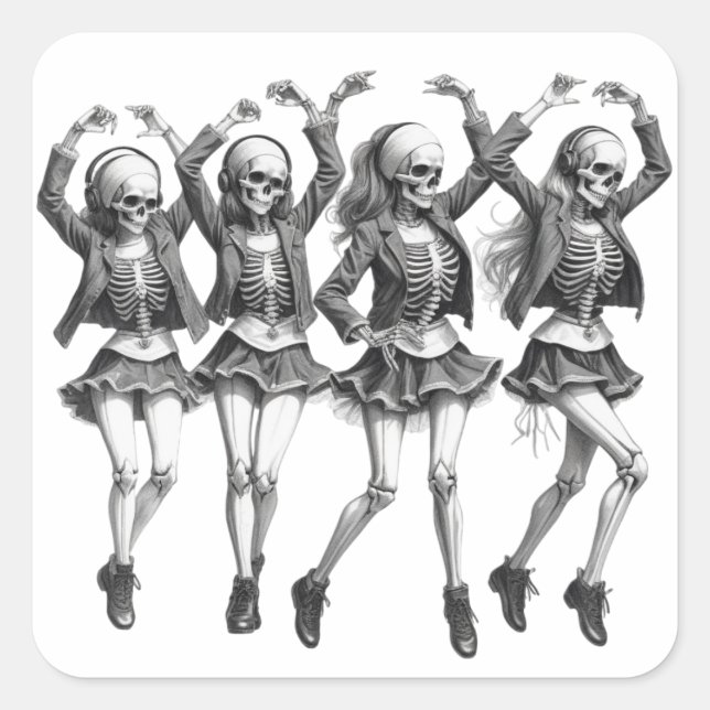 Death Women Dance Square Sticker (Front)