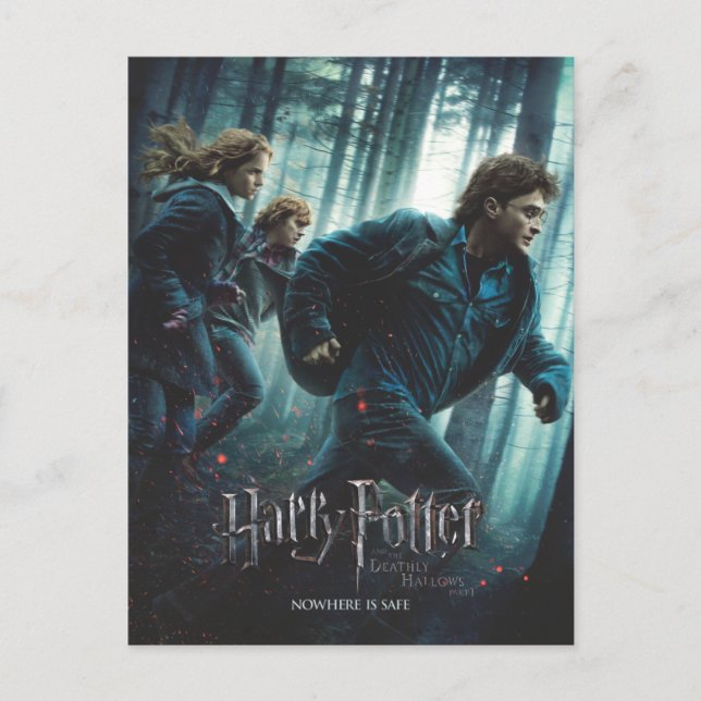 Deathly Hallows Group Running Postcard (Front)