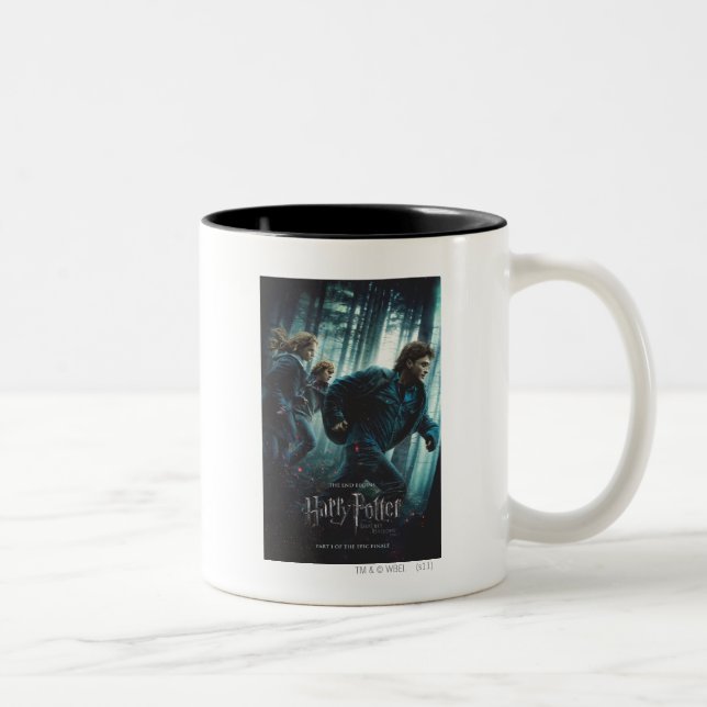 Deathly Hallows - Group Running Two-Tone Coffee Mug (Right)