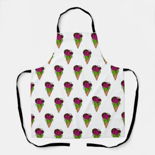 Deathly Sweet Berry Skull Ice Cream Apron