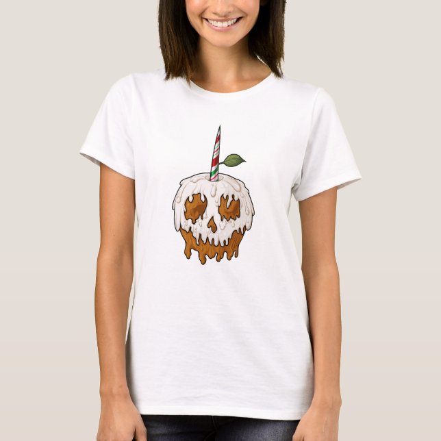 Deathly Sweet Caramel Apple Skull T-Shirt (Front)