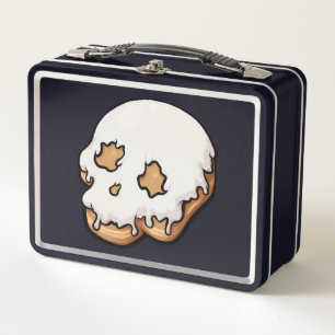 Deathly Sweet Skull Doughnut Metal Lunch Box