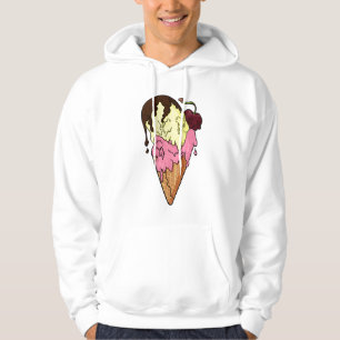 Deathly Sweet Strawberry n' Banana Skull Ice Cream Hoodie