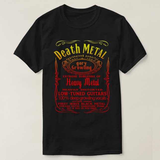 DEATHMETAL HEAVY DEATH METAL for Hard Rock music f T-Shirt (Design Front)