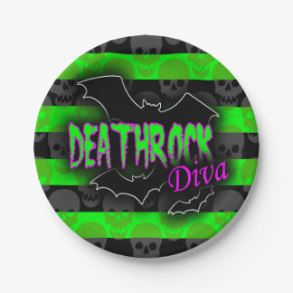 Deathrock Diva Paper Plate