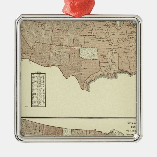 Deaths, enteric, scarlet fever metal tree decoration (Front)