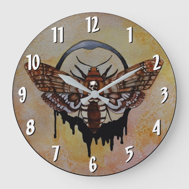 Death's Head Hawk Moth Clock (Front)