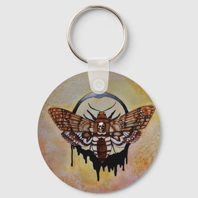 Death's Head Hawk Moth Key Ring (Front)