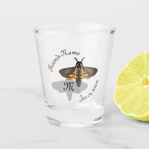 Death's Head Hawk Moth Monogram Shot Glass