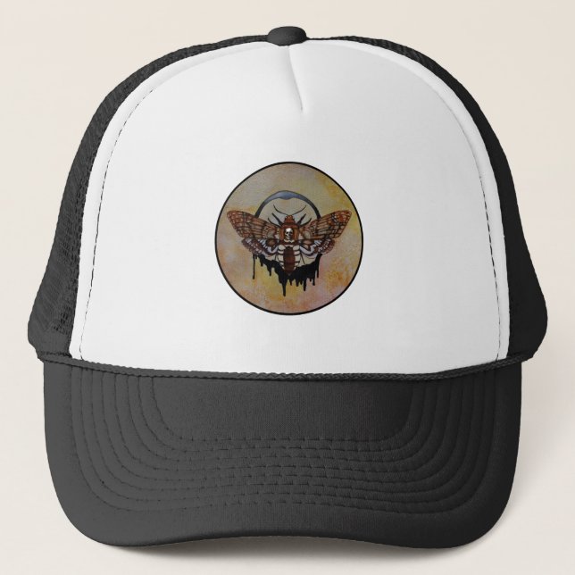 Death's Head Hawk Moth Trucker Hat (Front)