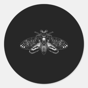 Death'S Head Hawkmoth Meto Mori Genus Acherontia M Classic Round Sticker