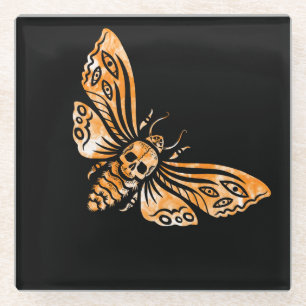 Death's Head Moth Glass Coaster